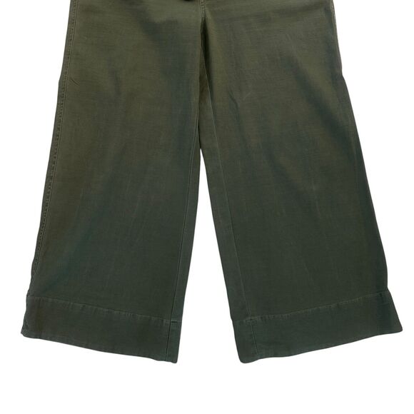 Pilcro Anthropologie The Pilot Wide Leg Pants Green Pockets Women’s Size Small - Picture 6 of 12